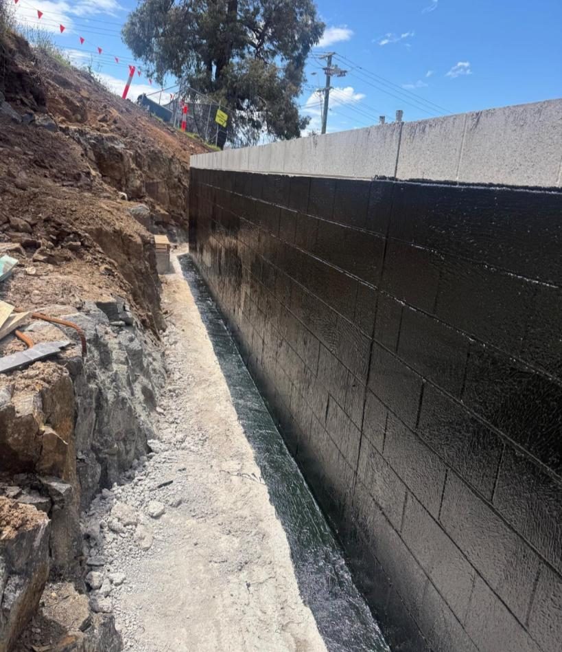Retaining wall waterproofing and tanking